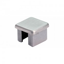 EMBOUT POUR TUBE PROFILE 20X20X1,25MM,AISI304 BROSSE