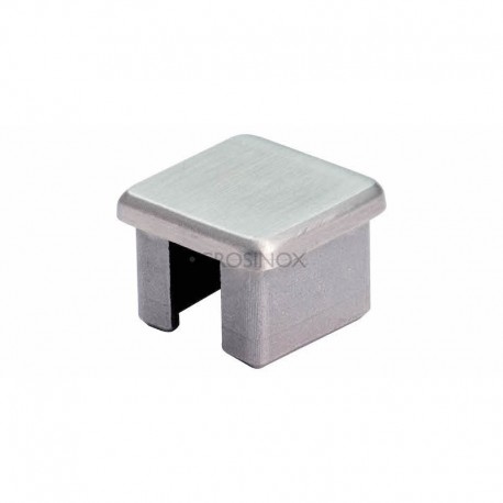 EMBOUT POUR TUBE PROFILE 20X20X1,25MM,AISI304 BROSSE
