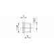 EMBOUT POUR TUBE PROFILE 20X20X1,25MM,AISI304 BROSSE