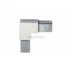 RACCORD COUDE / TUBE PROFILE 20X20X1,25MM,AISI304 BROSSE
