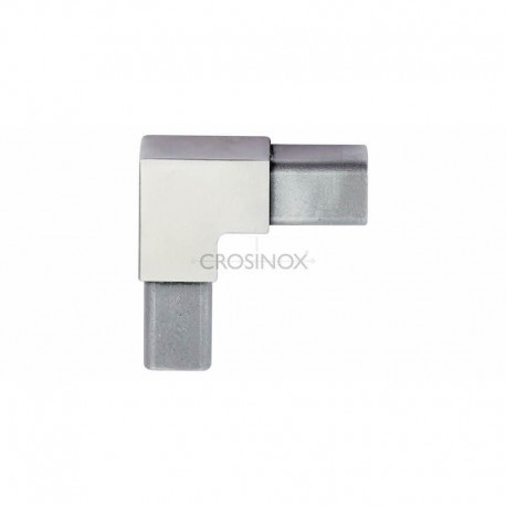 RACCORD COUDE / TUBE PROFILE 20X20X1,25MM,AISI304 BROSSE