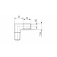RACCORD COUDE / TUBE PROFILE 20X20X1,25MM,AISI304 BROSSE