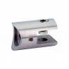 Pinces a verre cylindrique ,Inox 304 brosse,fixation sur  support plat