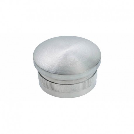 EMBOUT MOLETE, BOMBE, POUR D33,7X2,0MM,AISI304 BROSSE