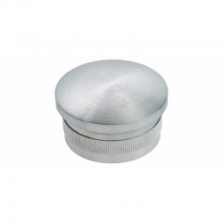 EMBOUT MOLETE, BOMBE, POUR D48,3X2,0MM,AISI304 BROSSE