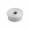 EMBOUT MOLETE, PLAT, POUR D33,7X2,0MM,PERCAGE M8 , AISI304 BROSSE