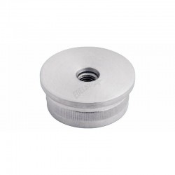 EMBOUT MOLETE, PLAT, POUR D42,4X2,0MM,PERCAGE M8 , AISI304 BROSSE