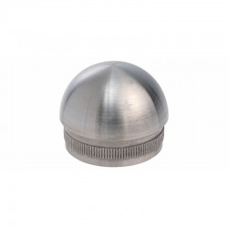 EMBOUT MOLETE,1/2 SPHERE,POUR D33,7X2,0MM,AISI304 BROSSE