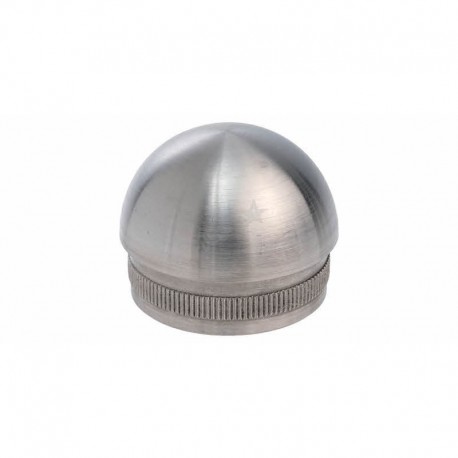 EMBOUT MOLETE,1/2 SPHERE,POUR D42,4X2,0MM,AISI304 BROSSE