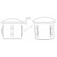 EMBOUT BOMBE, POUR D48,3X2,0-2,6MM,AVEC RESSORTS LATERAUX, AISI304 BROSSE
