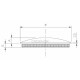 EMBOUT MOLETE, BOMBE, POUR D26,9X2,0MM,AISI304 BROSSE