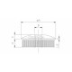 EMBOUT MOLETE, BOMBE, POUR D33,7X2,0MM,PERCAGE M8, AISI304 BROSSE