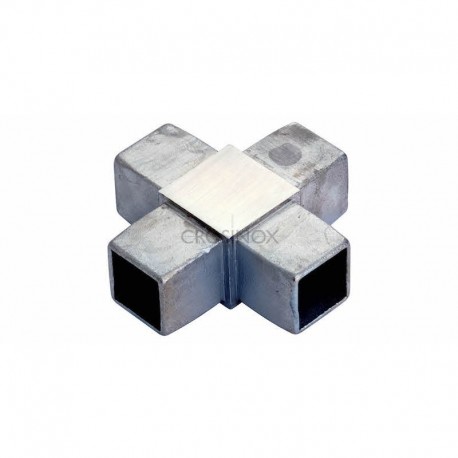 RACCORD EN CROIX, 25 X 25 X 2,0 MM,AISI316 BROSSE