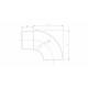 EMBOUT COUDE PLAT, D48,3X2,0MM,L74,5MM,AISI316 BROSSE