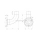 PLATINE SUR RACCORD COUDE D 42,4 X 2,0 MM,AISI316 BROSSE