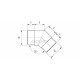 COUDE ANGLE 45DEG, D 48,3 X 2,0 MM,AISI316 BROSSE