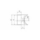 RACCORD POUR TUBE D33,7MM A SOUDER,SUR D42,4MM , AISI304 BROSSE