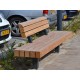 Banc en bois avec dossier modèle Modulo Confort B photo en situation