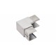 Coude vertical tube a gorge 40x40mm 