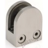 Pinces a verre demi-ronde 45 x 63 mm,Inox 304 brosse,fixation sur  tube rond diametre 42,4 mm