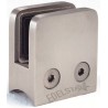 Pinces a verre carree 45 x 46 mm,Inox 304 brosse,fixation sur  support plat