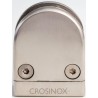 Pinces a verre demi-ronde 54 x 60 mm,Inox 316 brosse,fixation sur  support plat