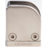 Pinces a verre d'angle 53 x 60 mm,Inox 316 brosse,fixation sur  support plat