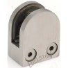 Pinces a verre demi-ronde 40 x 50 mm,Inox 316 brosse,fixation sur  support plat