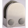 Pinces a verre demi-ronde 40 x 50 mm,Inox 304 brosse,fixation sur  tube rond diametre 48,3 mm