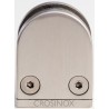Pinces a verre demi-ronde 45 x 60 mm,Inox 316 brosse,fixation sur  tube rond diametre 33,7 mm