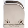 Pinces a verre d'angle 53 x 60 mm,Inox 316 brosse,fixation sur  support plat