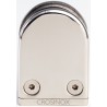 Pinces a verre demi-ronde 40 x 50 mm,Inox 316 poli miroir,fixation sur  tube rond diametre 42,4 mm