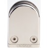 Pinces a verre demi-ronde 45 x 60 mm,Inox 316 poli miroir,fixation sur  tube rond diametre 42,4 mm