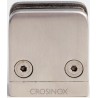 Pinces a verre carree 45 x 45 mm,Inox 316 poli miroir,fixation sur  support plat
