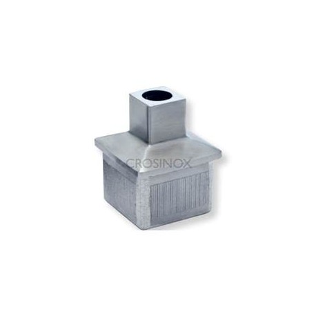 EMBOUT CARRE 40X40X2,0MM,RESERVATION POUR TIGE DE 12MM