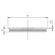 EMBOUT MOLETE, PLAT, POUR D60,3X2,0MM,AISI304 BROSSE