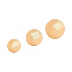 SPHERE CREUSE D60X2,0MM, INSERT M8,LAITON POLI MIROIR, VERNIS