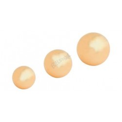 SPHERE CREUSE D80X2,0MM, INSERT M8,LAITON POLI MIROIR, VERNIS