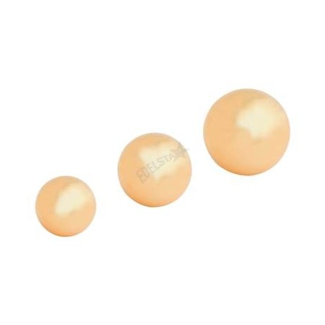 SPHERE CREUSE D80X2,0MM, INSERT M8,LAITON POLI MIROIR, VERNIS