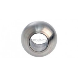 SPHERE PLEINE D25MM, AVEC TROU D10,2MM,DEBOUCHANT , AISI304 BROSSE