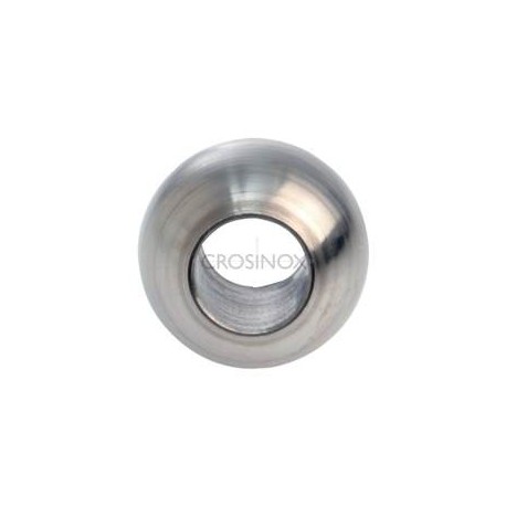 SPHERE PLEINE  D20MM, AVEC TROU,DEBOUCHANT D10,2MM, AISI304 POLI MIROIR