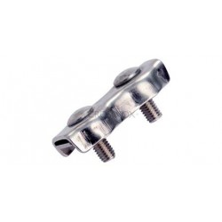 SERRE-CÂBLE DOUBLE 25X20MM, CÂBLE 5MM,AISI316 BROSSE