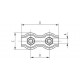 SERRE-CÂBLE DOUBLE 25X20MM, CÂBLE 5MM,AISI316 BROSSE