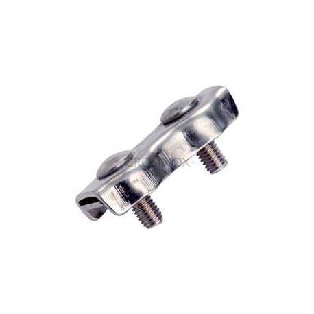 SERRE-CÂBLE DOUBLE 30X25MM, CÂBLE 6MM,AISI316 BROSSE