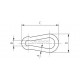 MOUSQUETON D4MM, 40X20MM,AISI316 BROSSE