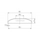 CACHE-PLATINE BOMBEE D125MM, H10MM,OUVERTURE D43MM, AISI304 BROSSE