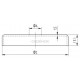 CACHE-PLATINE D76MM, OUVERTURE D14,5MM,HAUTEUR 12MM, AISI316 POLI MIROIR