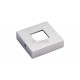 CACHE-PLATINE 72X72MM,OUVERT.30,5X30,5MM,EN DEUX PARTIES, AISI316 BROSSE