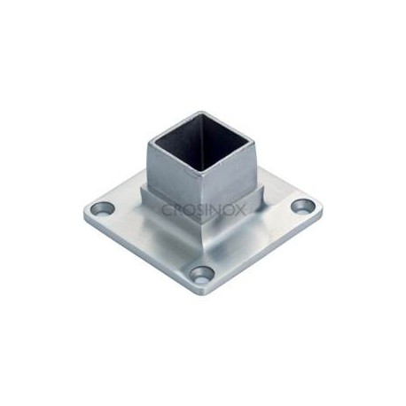 PLATINE SOL/MUR POUR 50X50X2MM,AISI316 BROSSE