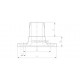 PLATINE SOL/MUR POUR 50X50X2MM,AISI316 BROSSE